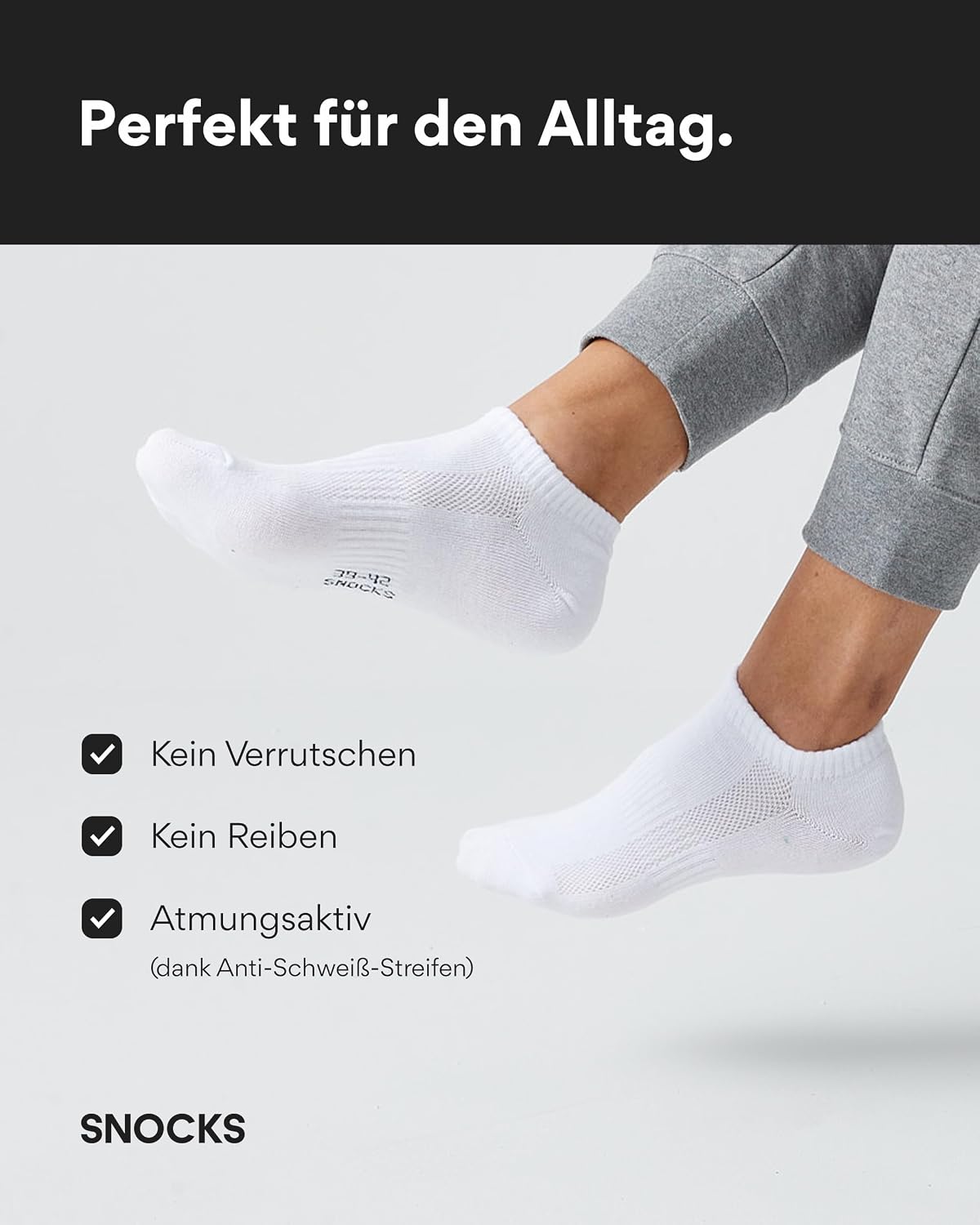 Snocks Sneaker Socken Herren & Damen aus Bio-Baumwolle, 6er Set