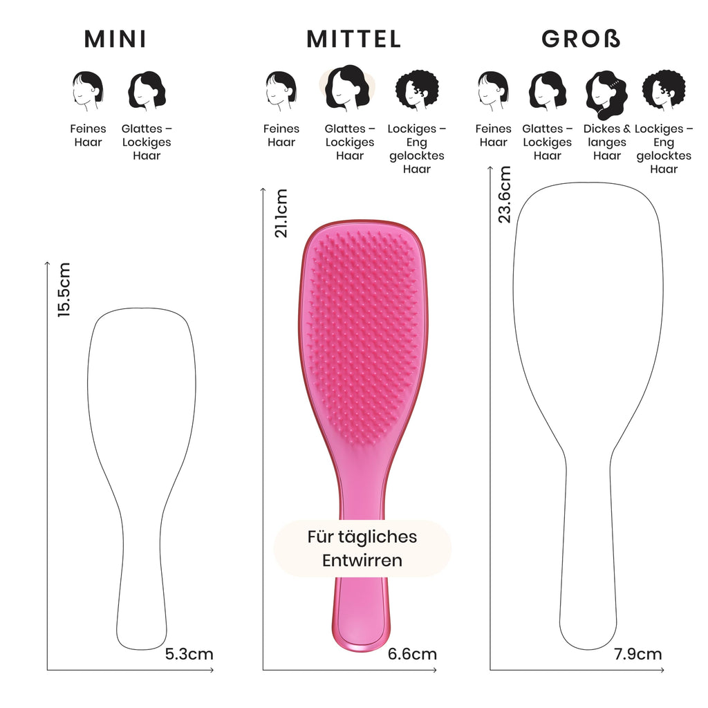 Tangle Teezer Ultimate Detangler Haarbürste – Nasses & Trockenes Haar – Entwirrungsbürste für Alle Haartypen – Zweistufige Borsten Reduzieren Haarbruch & Knoten – Champagner Gold mit Chrom-Finish