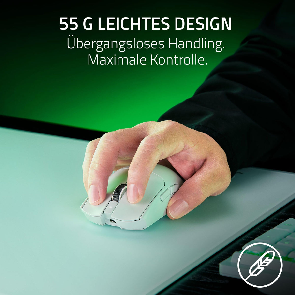 Razer Viper V3 HyperSpeed - Kabellose Esports Gaming-Maus - Focus Pro 30K DPI Sensor - bis zu 280 Std. Akku, Mechanische Maus-Switches 2th Generation - kabellose Abtastrate 4000Hz- PC/Mac | Schwarz