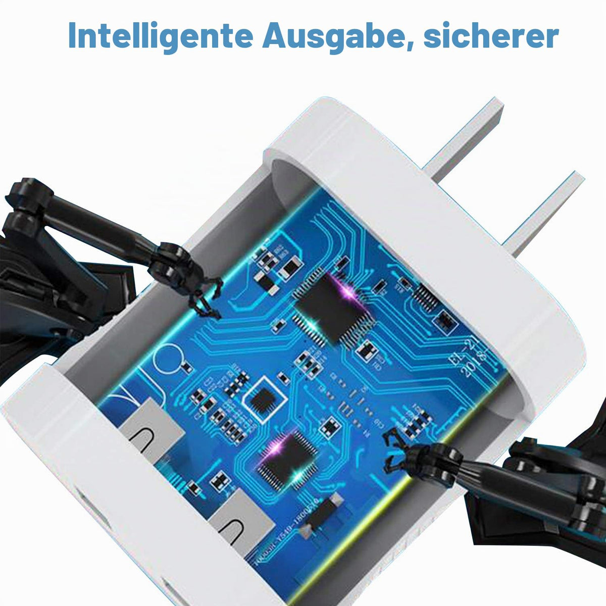 2er Pack USB C Ladegerät, 4 Ports 40W Mehrfach Schnellladegerät Netzteil Power Adapter Für iPhone 18/17/16/15/14/Für iPhone 13/12/11 Pro/Max/Plus/XR/XS/iPad/Samsung Handy, USB C & USB A PD 3.0 Charger