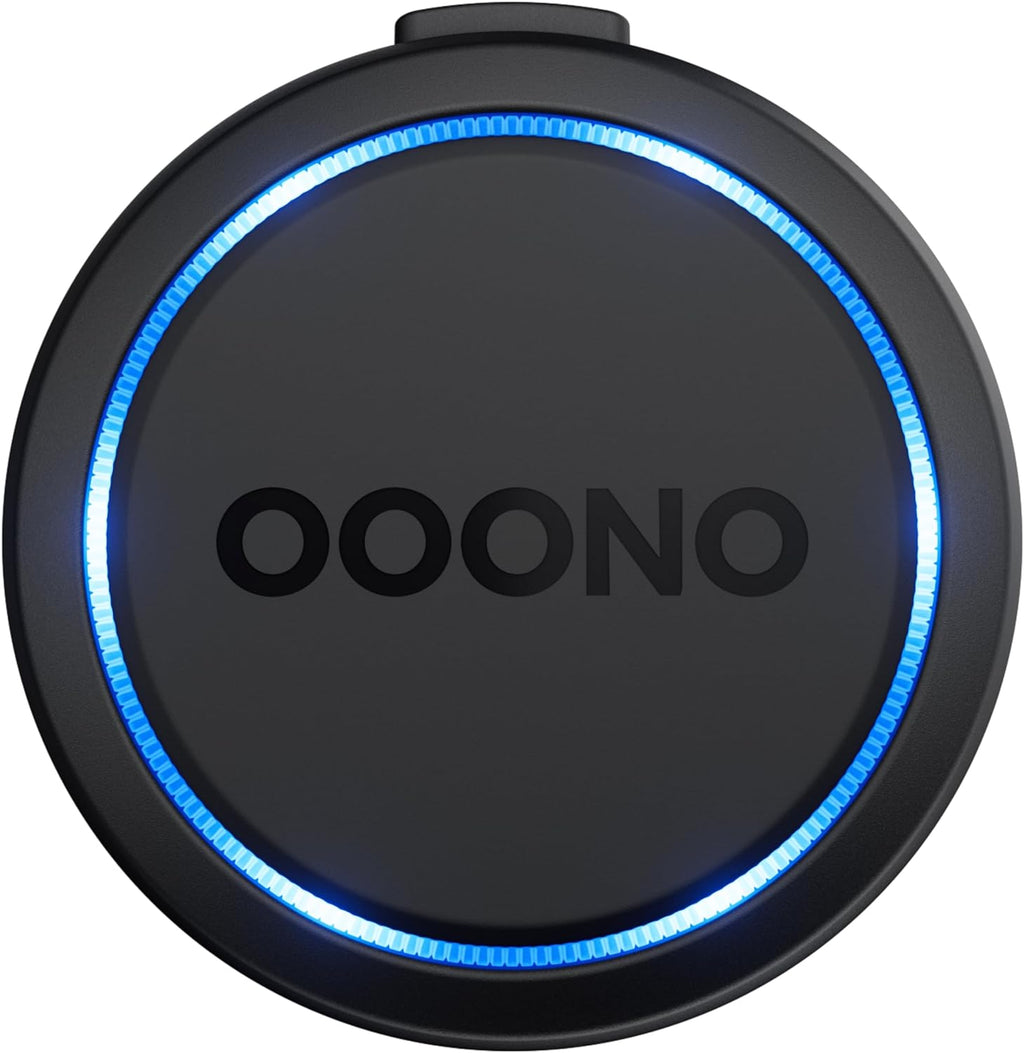 OOONO Co-Driver NO2 Schwarz- Optimierter Co-Driver fürs Auto - Warnt vor Tempo-Kontrollen und Gefahrenstellen – Wiederaufladbar – LED-Anzeige – CarPlay & Android Auto kompatibel