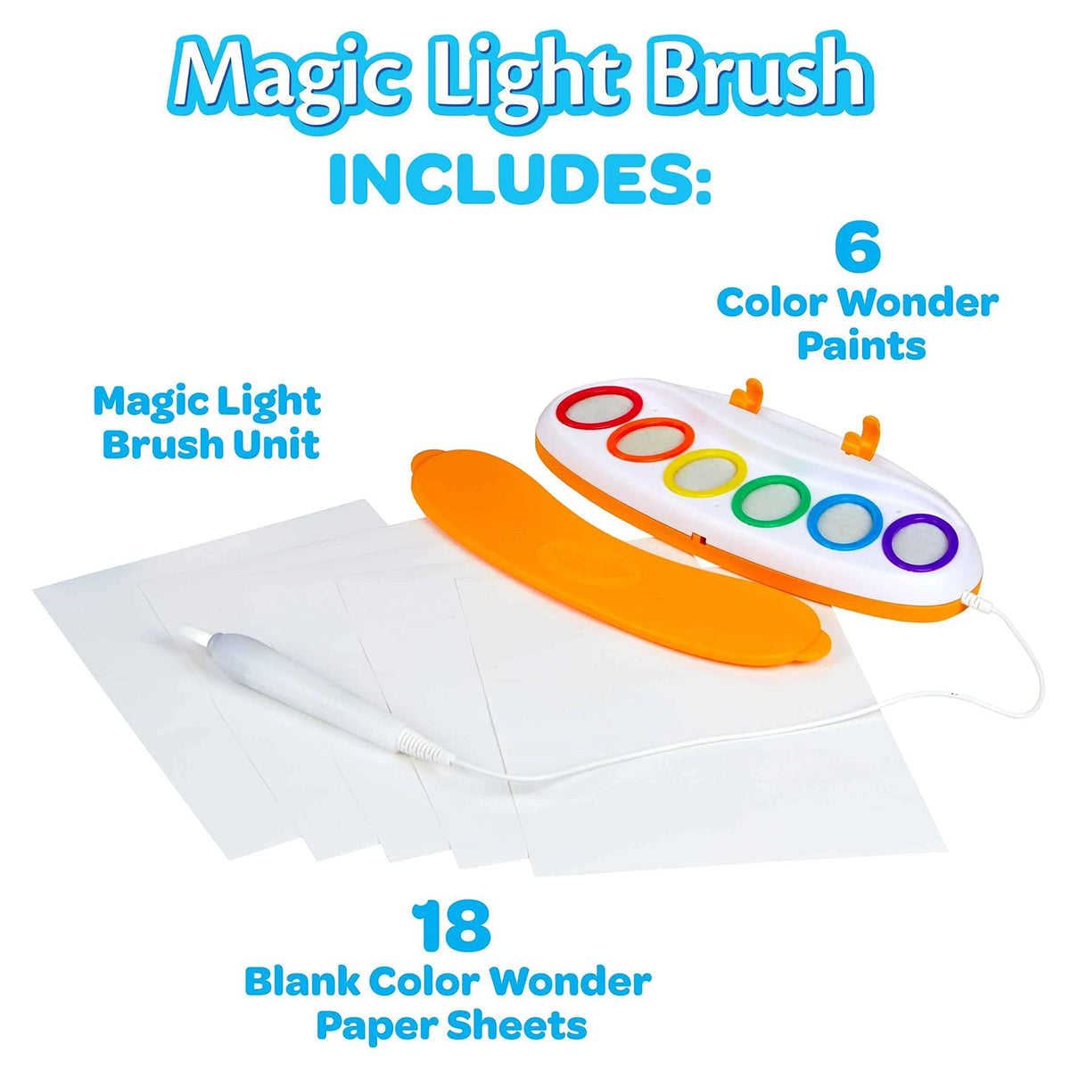 Crayola PAW Patrol Color Wonder Magic Light Brush – Mess Free Painting Kit for Kids with Lightup Brush, Gift for Toddlers, Preschool Art Activities, Ages 3+