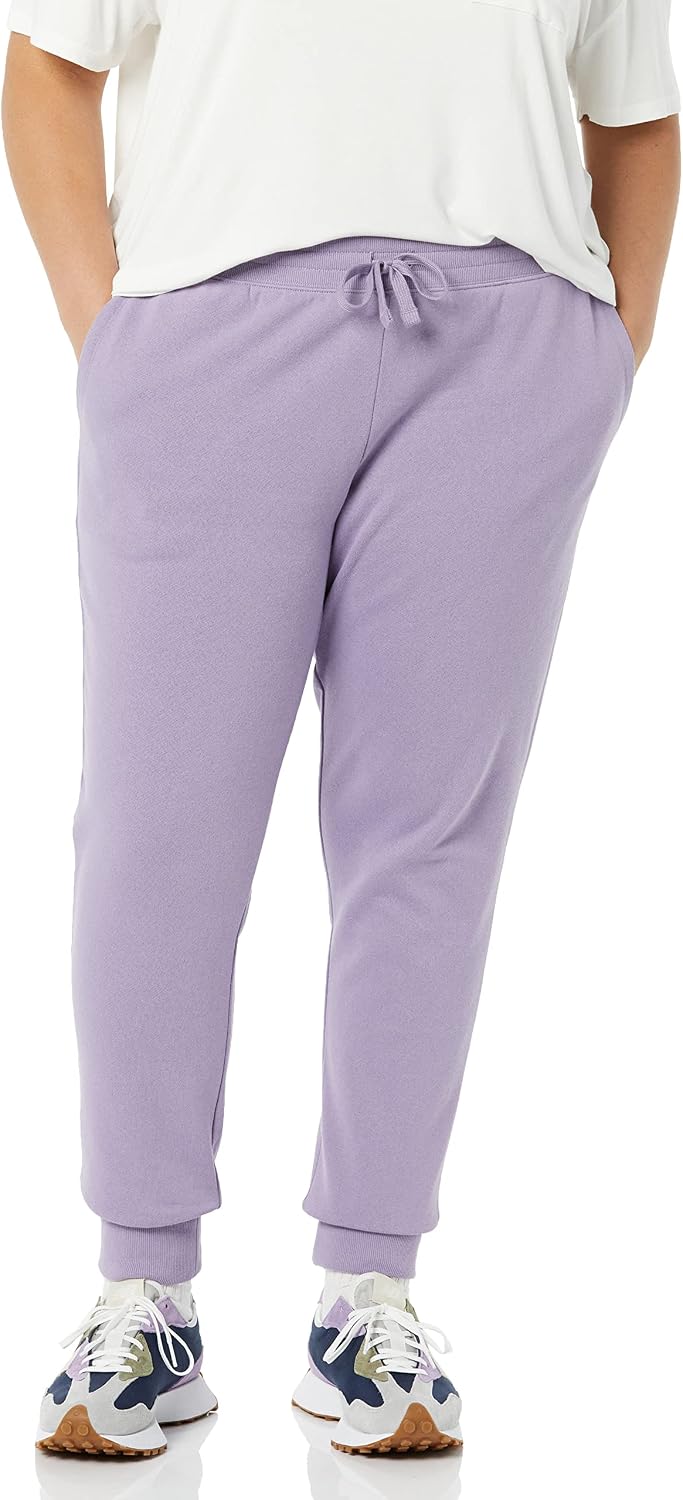 Amazon Essentials Women's Cotton Fleece Jogger Sweatpants with Drawstring (Available in Plus Size)