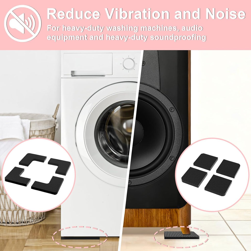 NIUXX 3-in-1 Antivibrationsmatte Waschmaschine 1cm EVA Dämpfer 3er Set