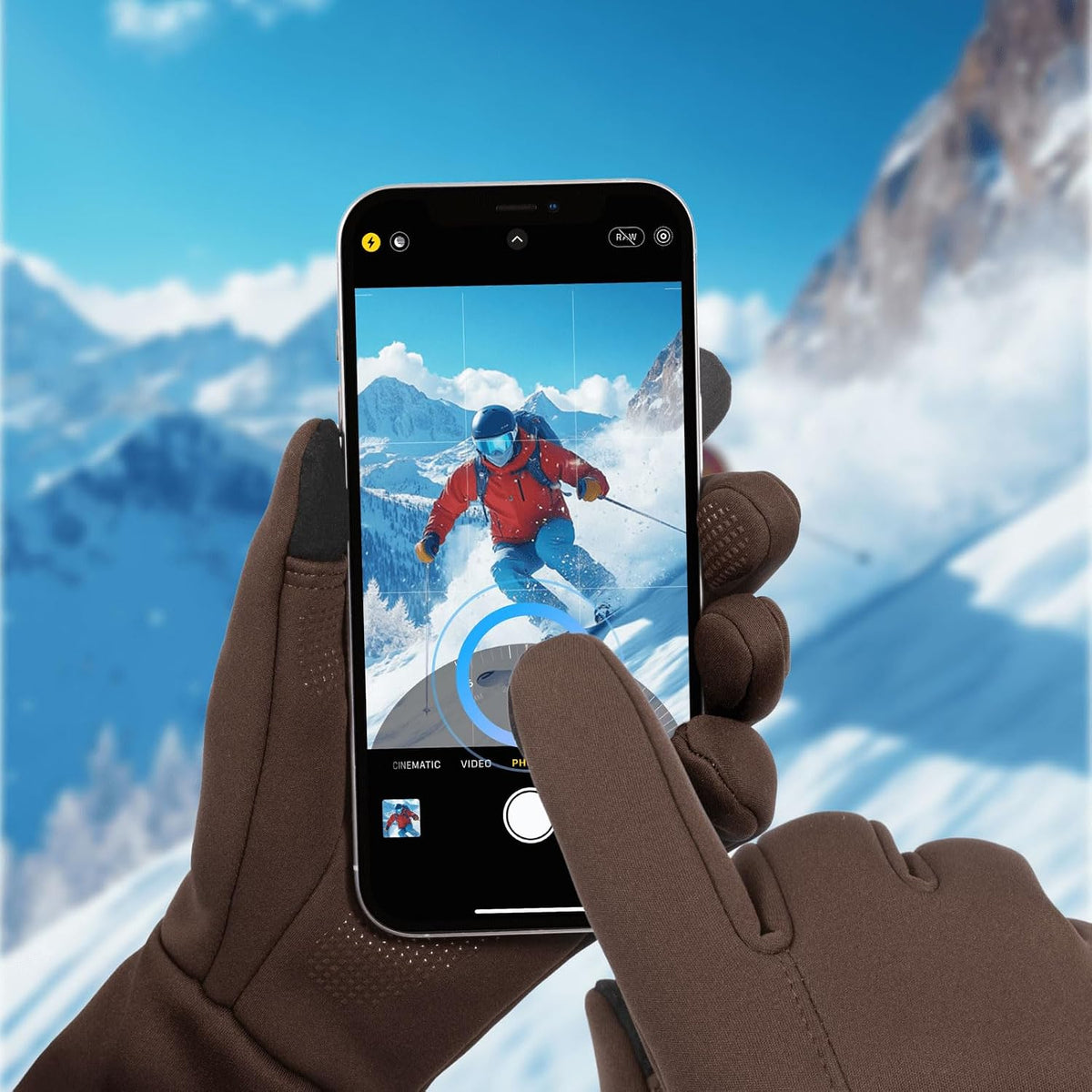 FanVince Handschuhe Herren Damen Winterhandschuhe Thermo Touchscreen Warme Fahrradhandschuhe Geschenke