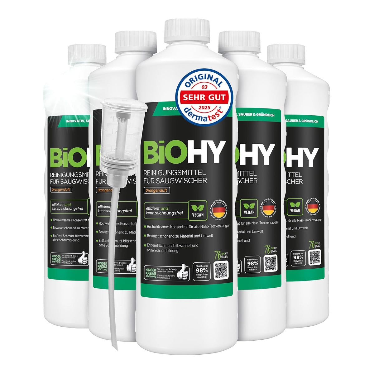 BiOHY Wischroboter Reiniger für Station mit Orangenduft (2 x 1 Liter)