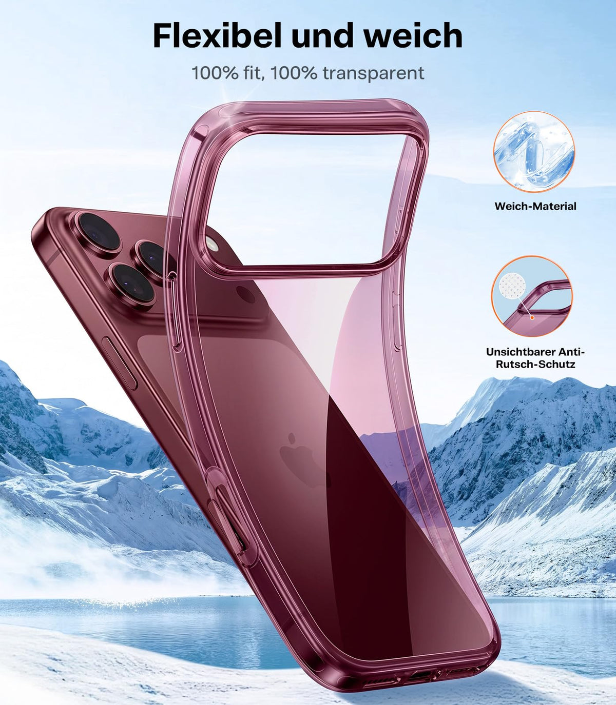 TORRAS für iPhone 18 Pro Hülle iPhone 17 Pro Hülle,Militärschut,Transparent