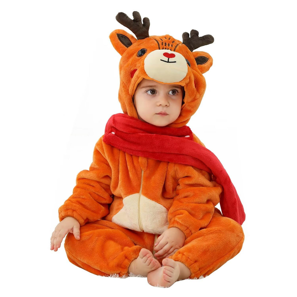 OLLULL Baby Animal Costumes Unisex Toddler Outfit Halloween Dress Up Romper