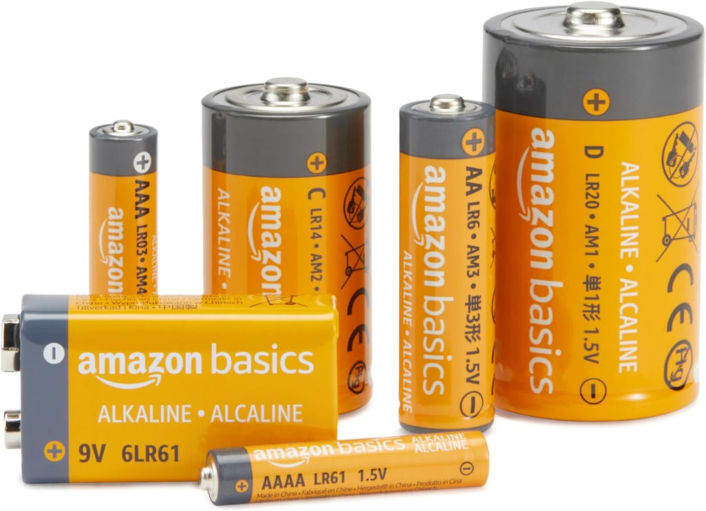 Amazon Basics Alkali-Batterien vom Typ D (Monozellen), 1,5 V, 5 Jahre lagerfähig, 12 Stück