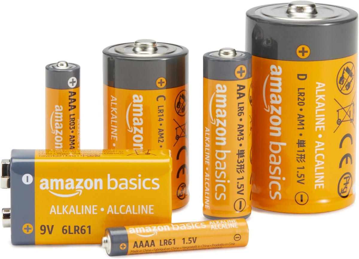 Amazon Basics Alkali-Batterien vom Typ D (Monozellen), 1,5 V, 5 Jahre lagerfähig, 12 Stück