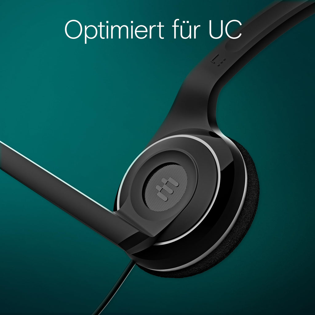 EPOS C1 Vielseitiges Business- Headset mit Mikrofon, Universellem 3,5-mm-Klinkenstecker, Breite Gerätekompatibilität - kopfhörer mit Kabel, mikrofon PC, Rauschunterdrückendes Mikrofon, on Ear