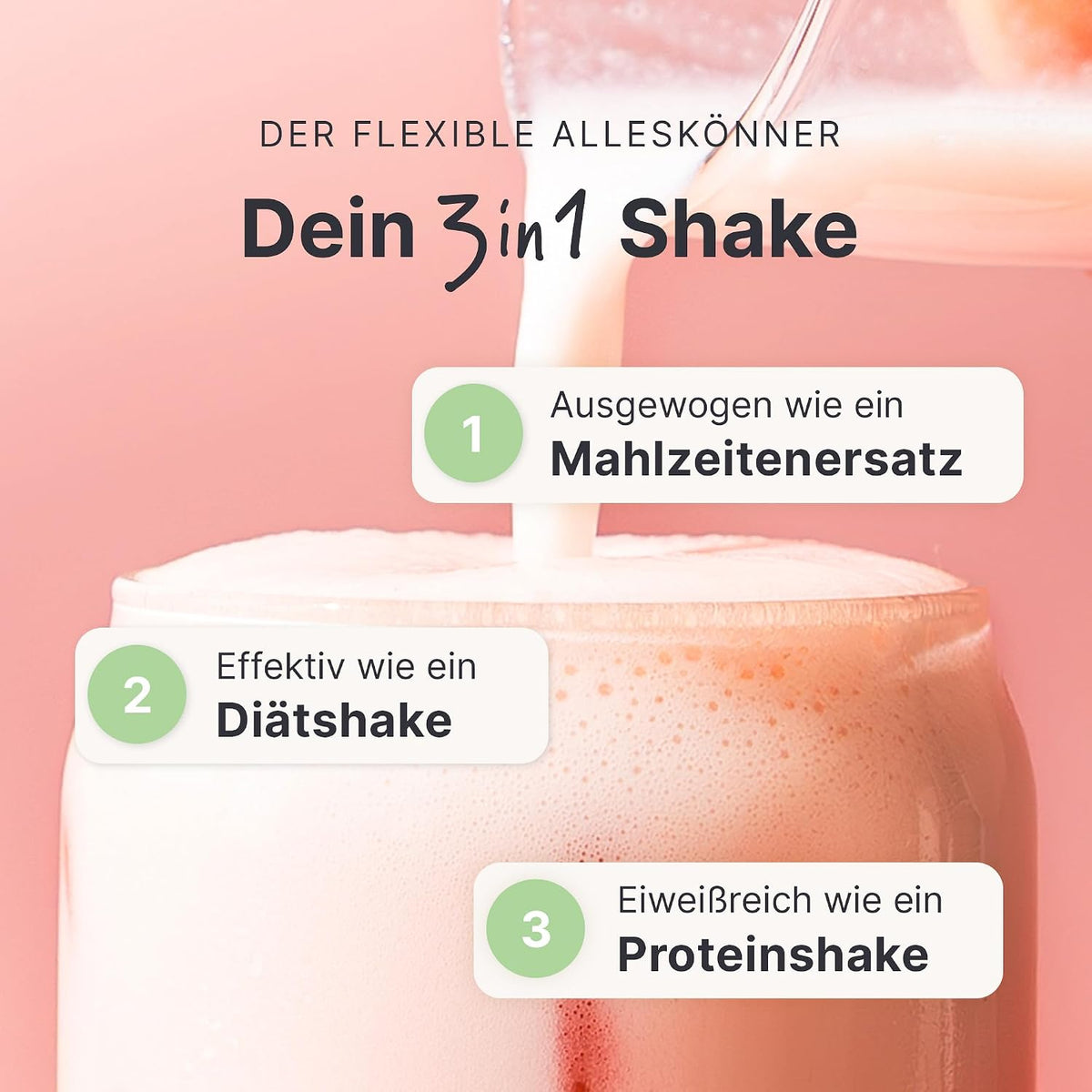 SHEKO Balance Shake Erdbeere – Mahlzeitersatz & Abnehmshake – 378 g