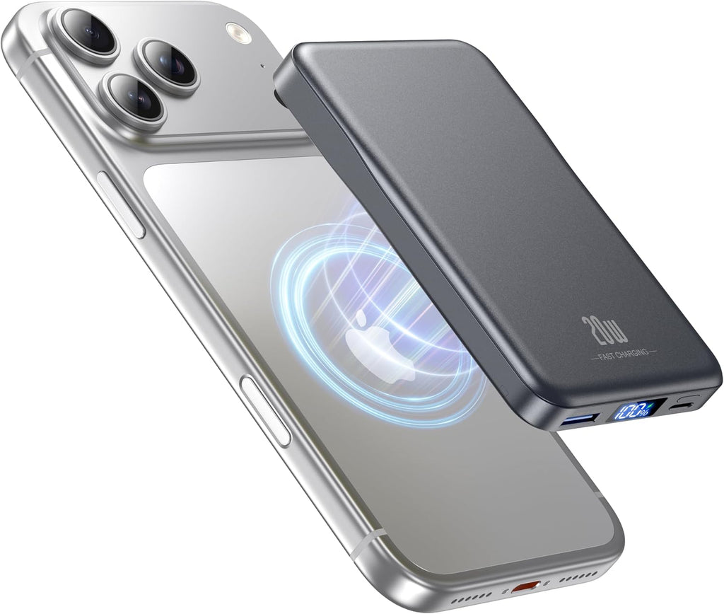 Powerbank für MagSafe,10000mAh Ultra Schnellladen Magnetische Power Bank