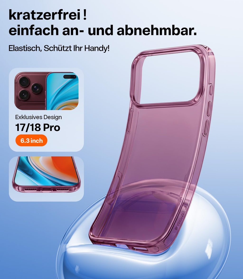 TORRAS für iPhone 18 Pro Hülle iPhone 17 Pro Hülle,Militärschut,Transparent