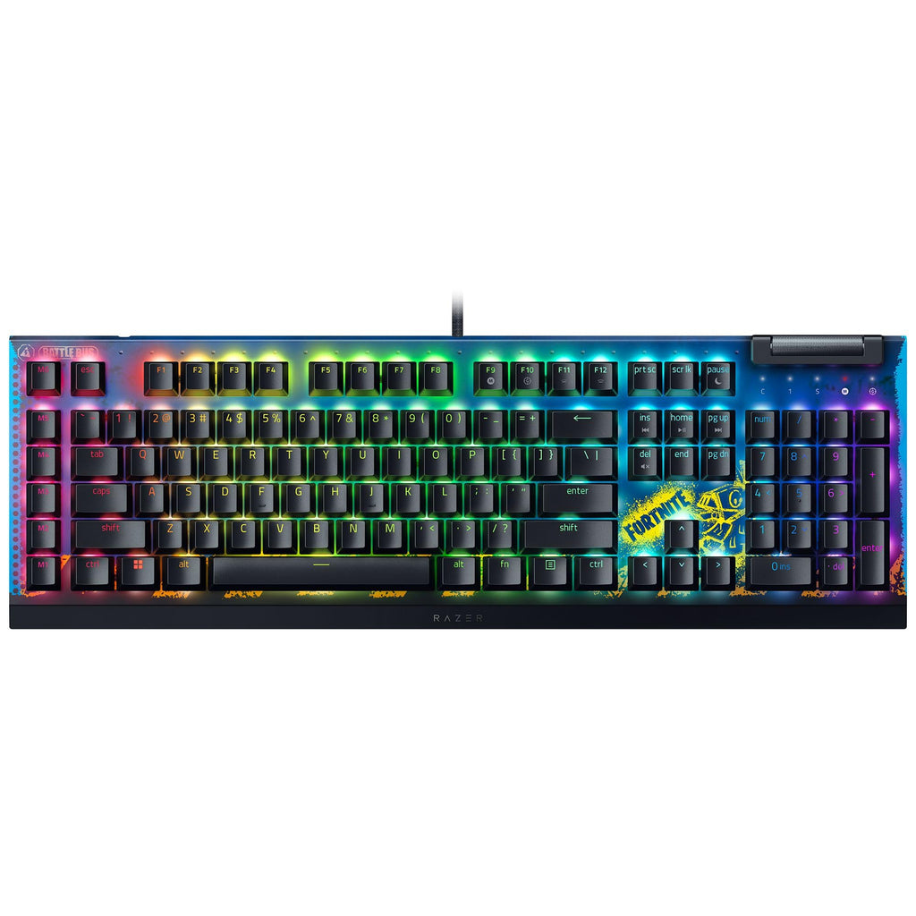 Razer BlackWidow V4 - Mechanische Gaming-Tastatur Chroma RGB (Mechanische Yellow Switches, 6 eigene Makro-Tasten, Doubleshot-ABS-Tastenkappen) QWERTZ DE-Layout | Schwarz