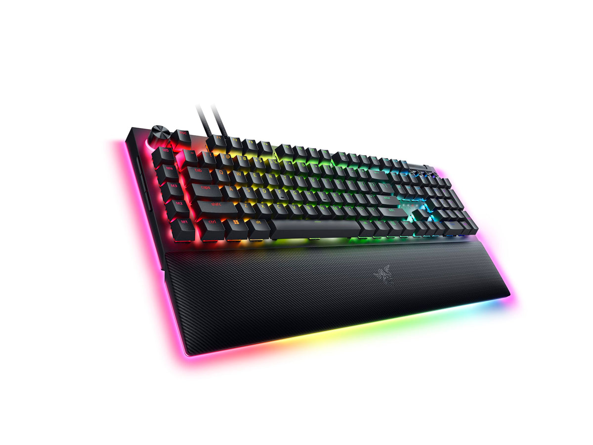 Razer BlackWidow V4 - Mechanische Gaming-Tastatur Chroma RGB (Mechanische Yellow Switches, 6 eigene Makro-Tasten, Doubleshot-ABS-Tastenkappen) QWERTZ DE-Layout | Schwarz