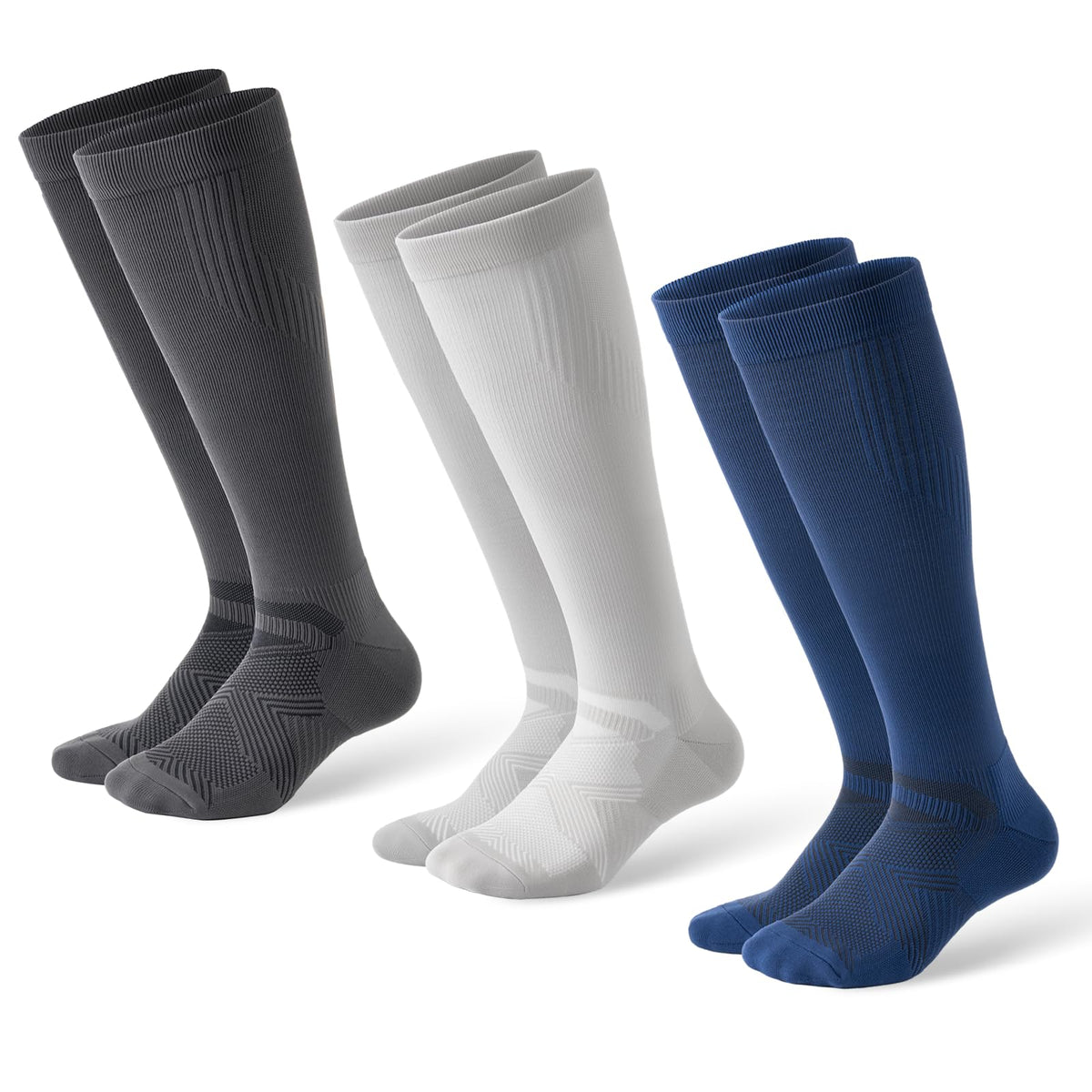 Compression Socks for Women and Men,15-20 mmHg Support(3 Pairs)