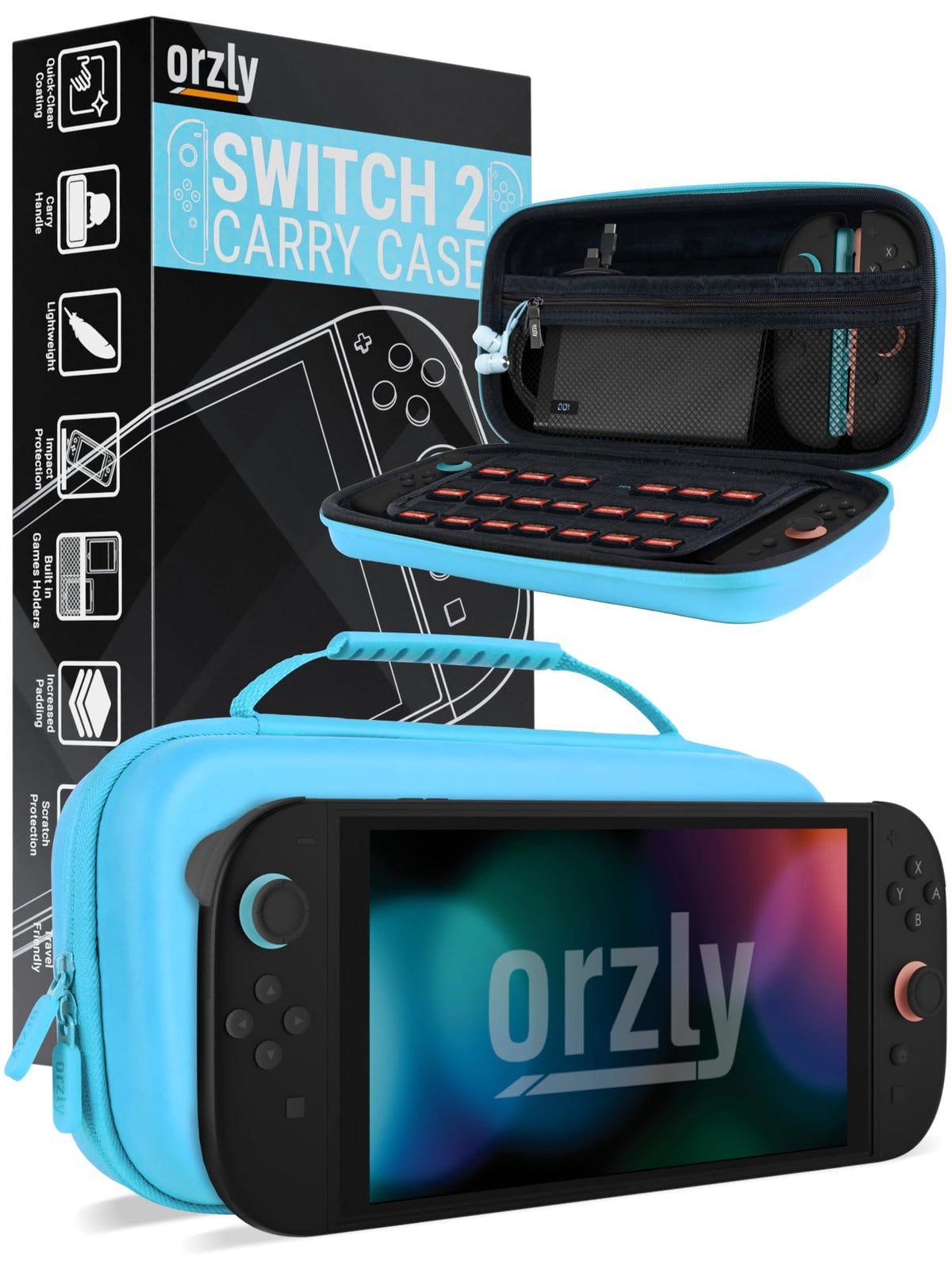 Orzly Tragetasche kompatibel mit Nintendo Switch Lite (2019) – Aufbewahrungstasche - Hartschalen Case/Hülle/Schutzhülle für die Verwendung mit der Nintendo Switch Lite Konsole & Accesoires - ROSA