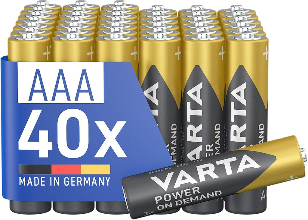 Varta Batterien AAA 100 Stück Power on Demand Alkaline 1,5 V Vorratspack
