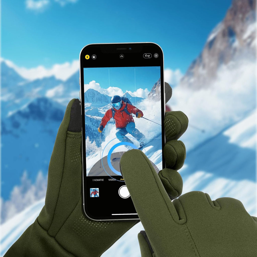 FanVince Handschuhe Herren Damen Winterhandschuhe Thermo Touchscreen Warme Fahrradhandschuhe Geschenke