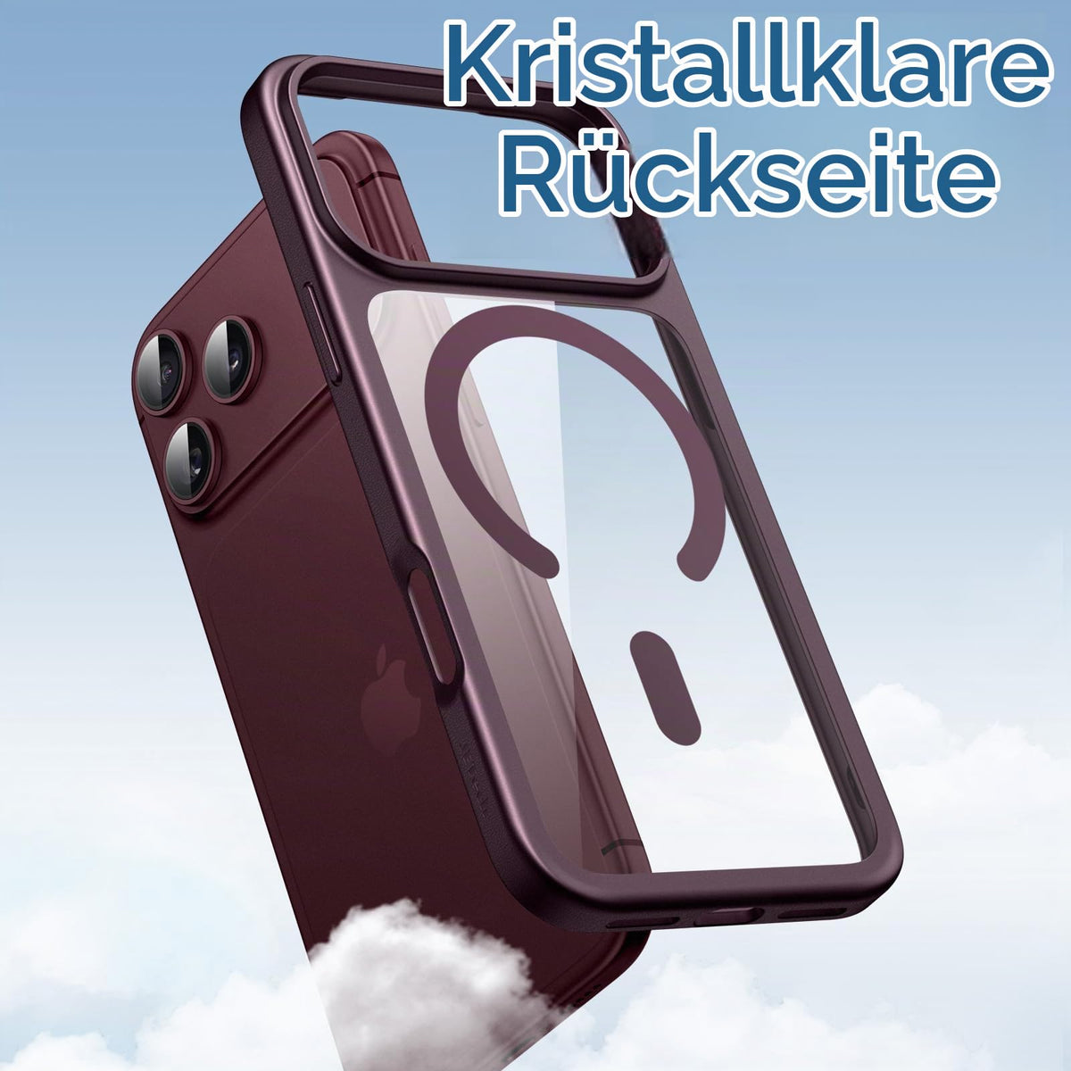 JETech Magnetische Hülle für iPhone 17, Durchsichtig