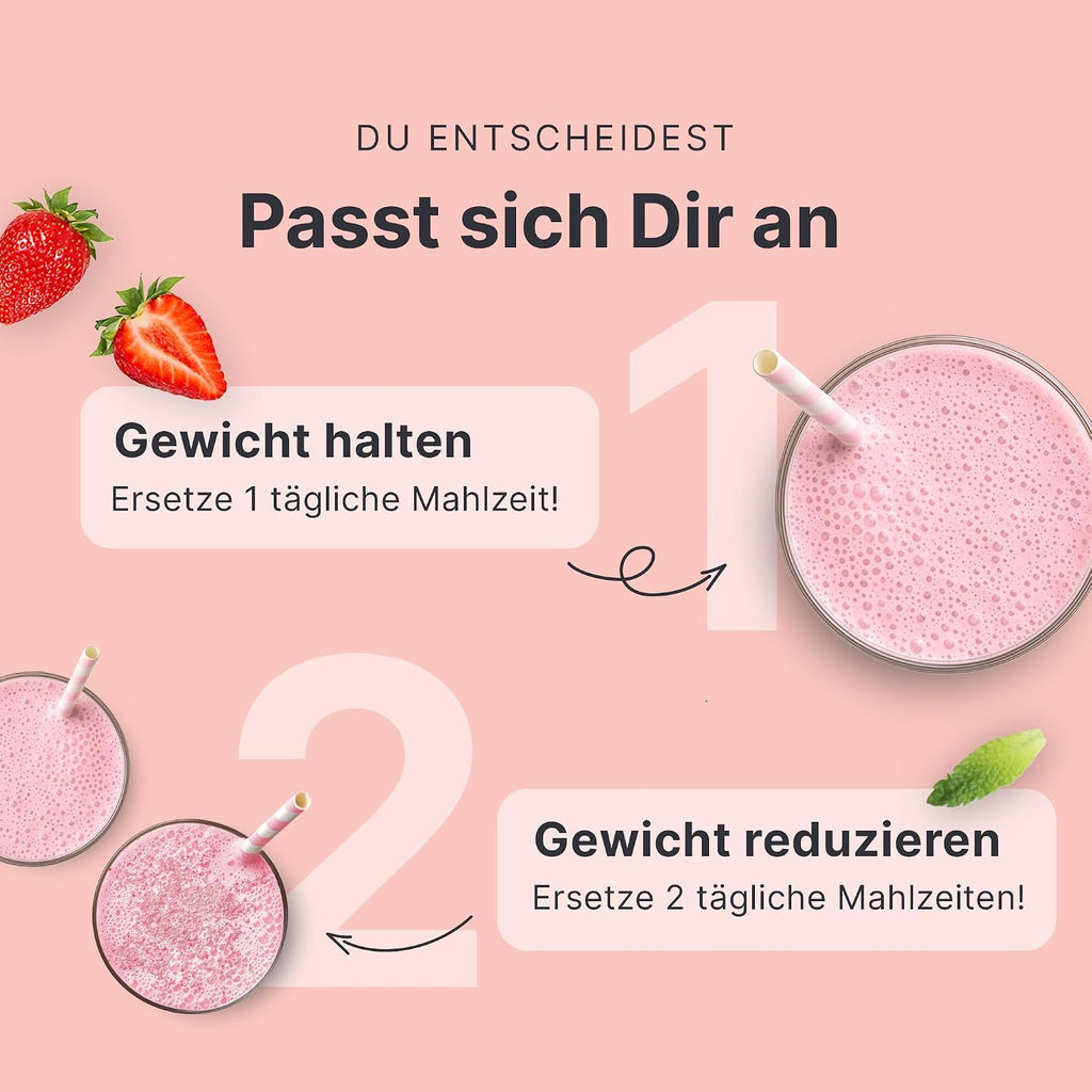 SHEKO Balance Shake Erdbeere – Mahlzeitersatz & Abnehmshake – 378 g