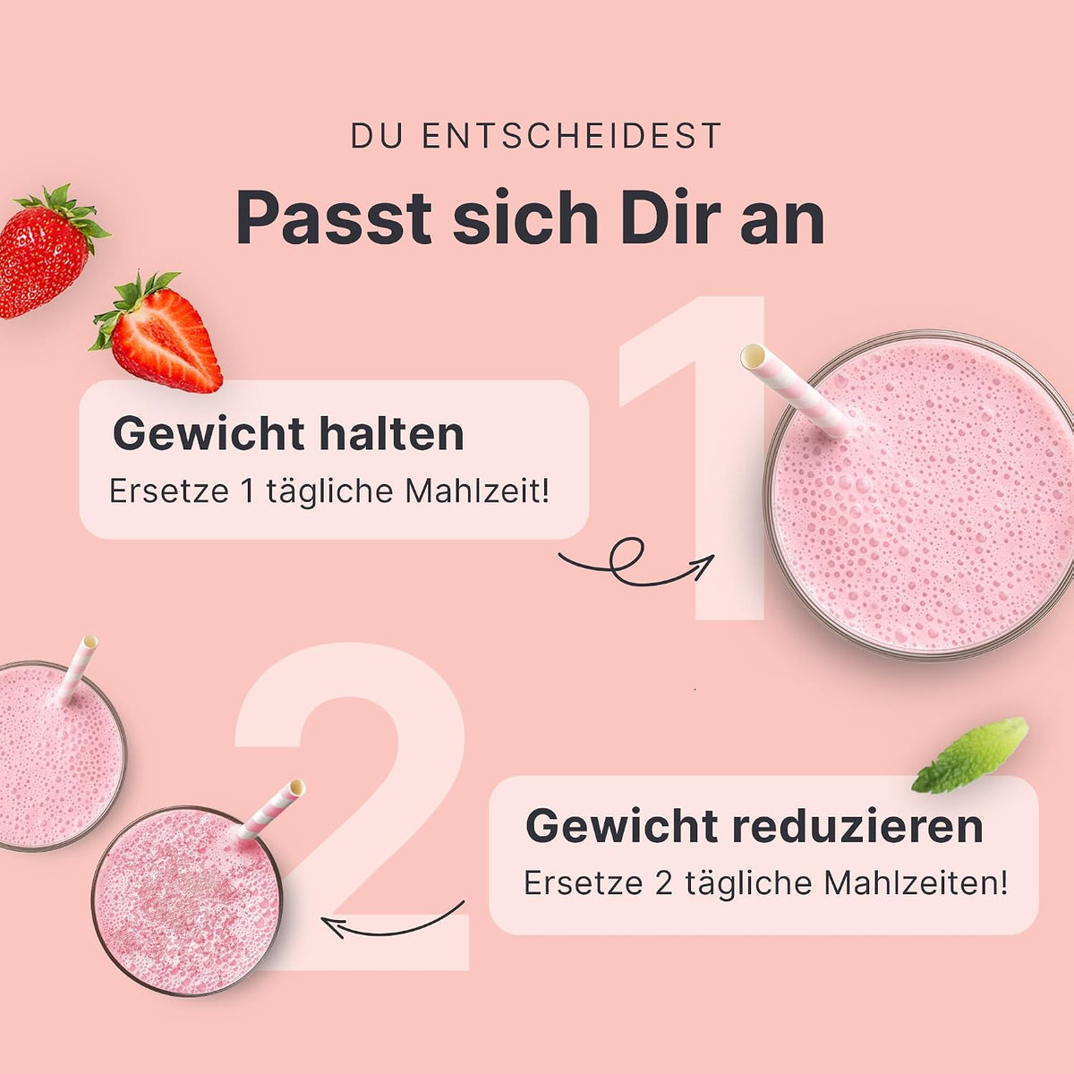 SHEKO Balance Shake Erdbeere – Mahlzeitersatz & Abnehmshake – 378 g