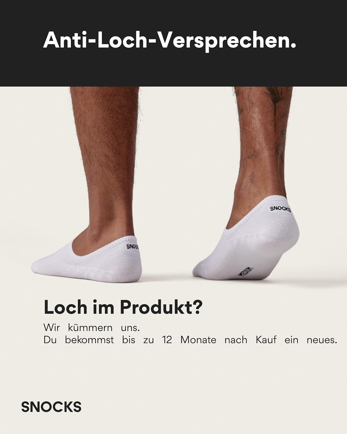 Snocks Füßlinge Damen & Herren aus Bio-Baumwolle, 6 Paar, unsichtbar