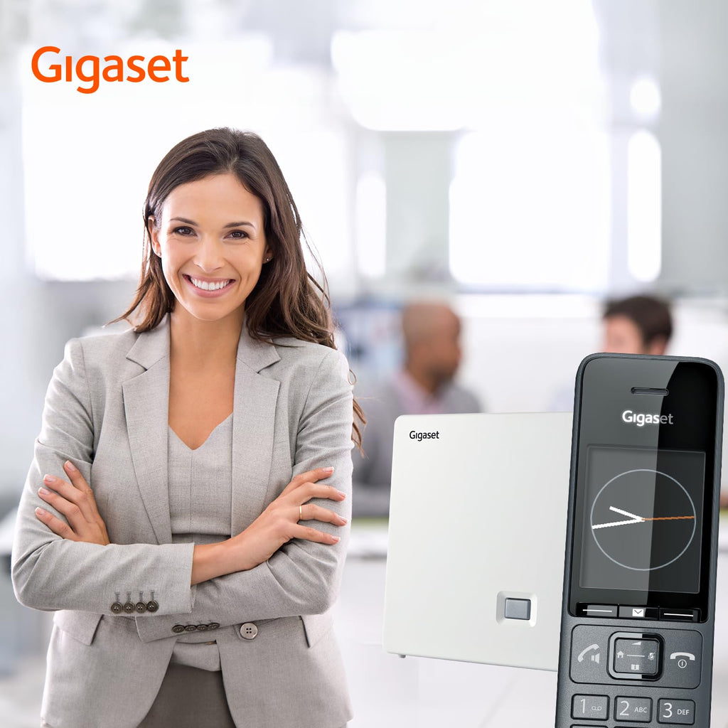 Gigaset Comfort 520A Duo - 2 Schnurlose DECT-Telefone mit Anrufbeantworter - Beste Audioqualität mit Freisprechfunktion - Anrufschutz - Adressbuch 200 Kontakten, titan-schwarz [Deutsche Version]