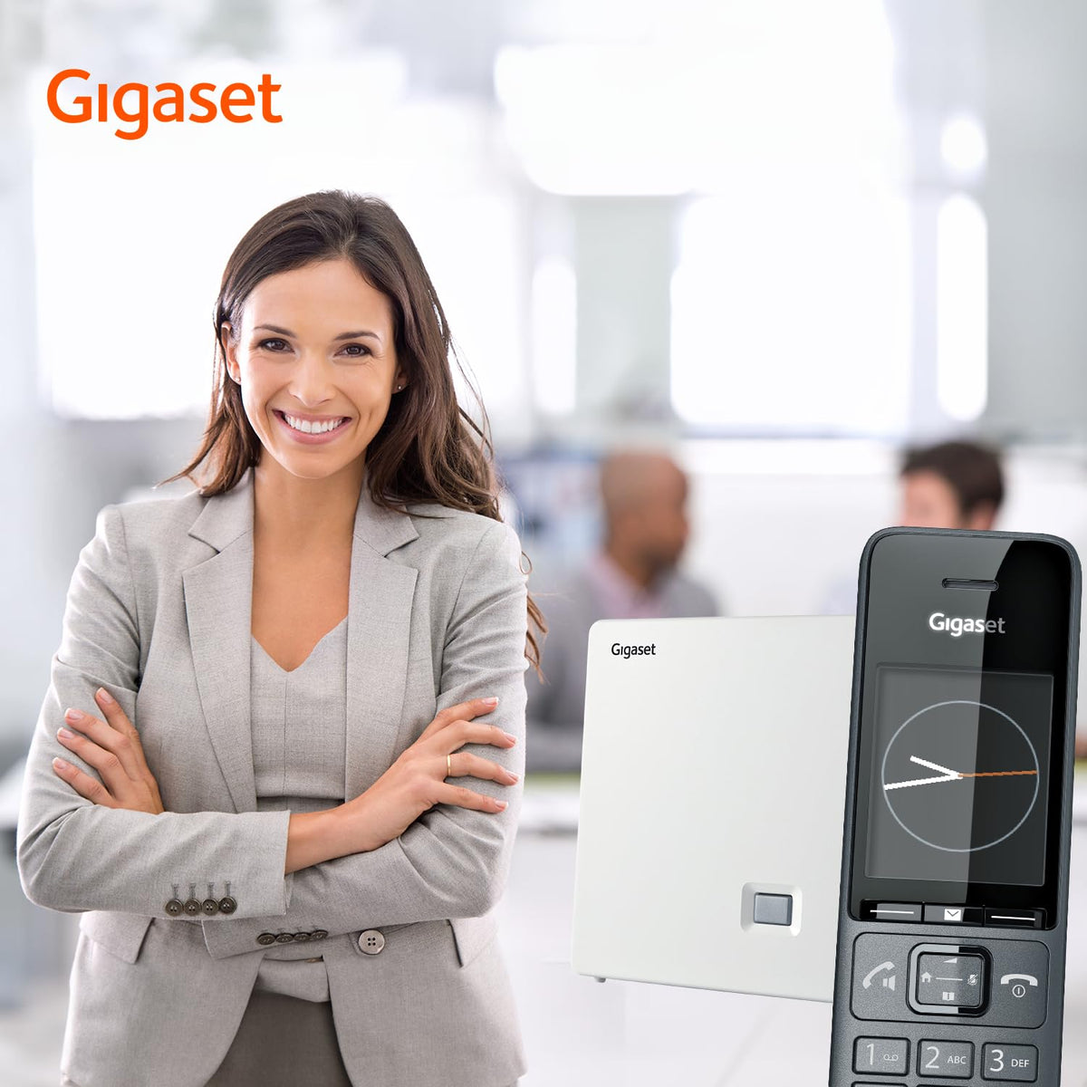 Gigaset Comfort 520A Duo - 2 Schnurlose DECT-Telefone mit Anrufbeantworter - Beste Audioqualität mit Freisprechfunktion - Anrufschutz - Adressbuch 200 Kontakten, titan-schwarz [Deutsche Version]