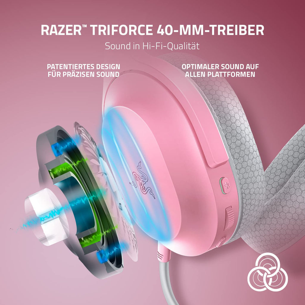 Razer Barracuda X - Kabelloses Multiplattform-Headset für Gaming und Mobile Geräte (SmartSwitch Dual Wireless, Triforce 40mm, Mikrofon mit Nierencharakteristik, 50h Akku, USB-C) Schwarz