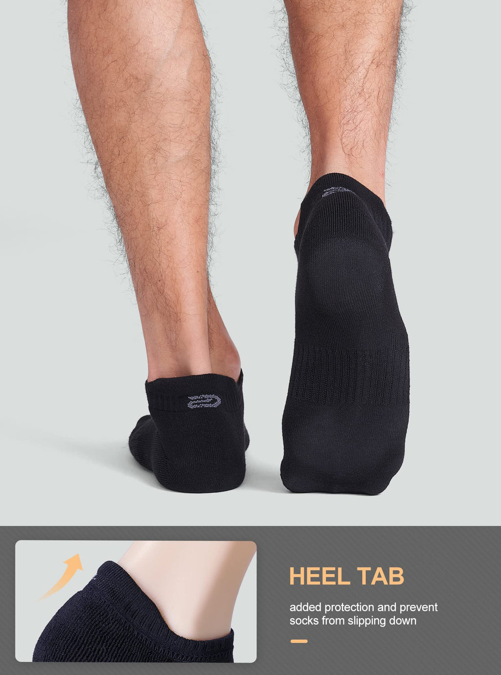CS CELERSPORT 6 Paar kurze Sportsocken für Damen und Herren, Sneaker-Socken für Laufen und Sport mit Fersenlasche