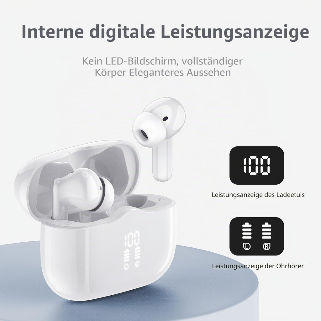 Bluetooth Kopfhörer, Kopfhörer Kabellos Bluetooth 5.4, Tiefer Bass Ohrhörer