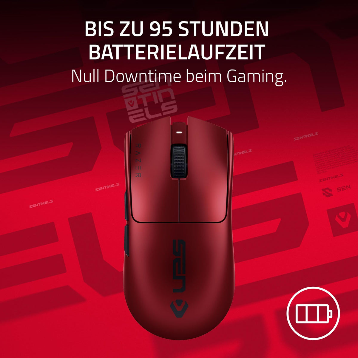 Razer Viper V3 HyperSpeed - Kabellose Esports Gaming-Maus - Focus Pro 30K DPI Sensor - bis zu 280 Std. Akku, Mechanische Maus-Switches 2th Generation - kabellose Abtastrate 4000Hz- PC/Mac | Schwarz