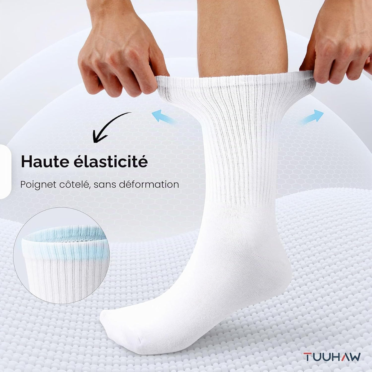 Chaussettes Homme Femme Coton Sport Tennis Course Golf (Lot de 6/12)