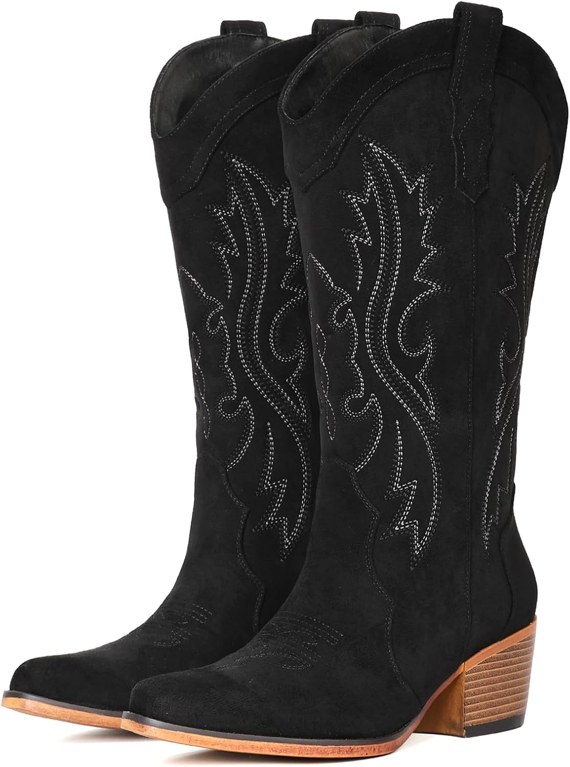 IUV Cowboystiefel für Damen Western Cowgirl Stiefel wadenhoch mit spitzer Kappe