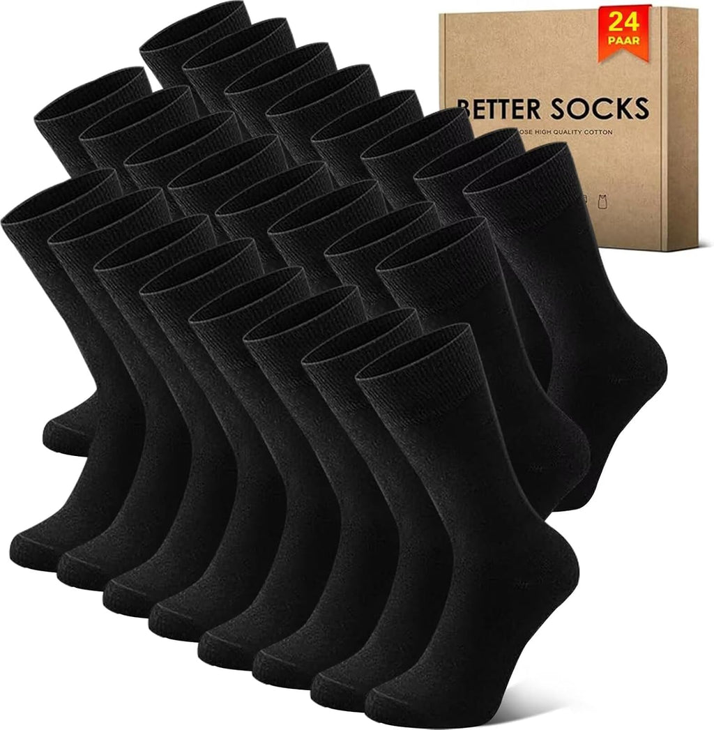 NUOZA 12 Paar Socken Herren Damen Baumwolle Business Atmungsaktive Socks