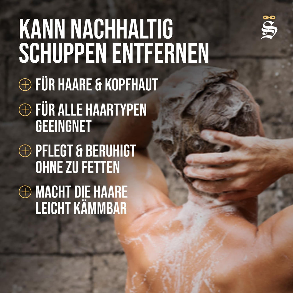 NEU: Störtebekker® Premium Festes Anti Schuppen Shampoo - Festes Shampoo Herren & Damen - 3in1 Duschseife Männer für Haare & Kopfhaut - vegan, handgefertigt (100g)