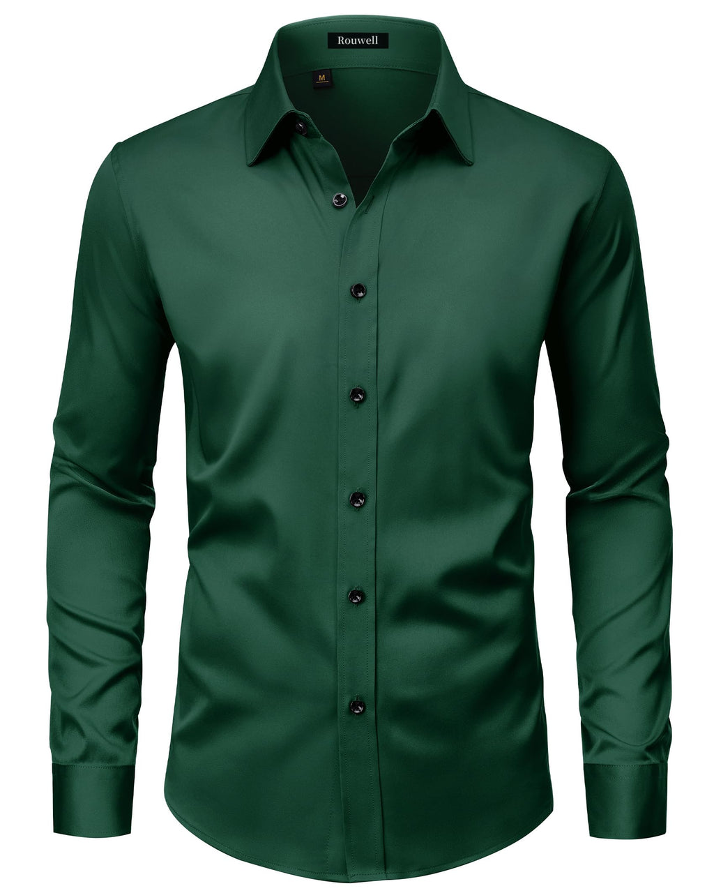 Herren-Businesshemd bügelfrei Regular Fit Langarm knitterfrei Business Casual Hochzeit Stretch Button-Down-Hemd