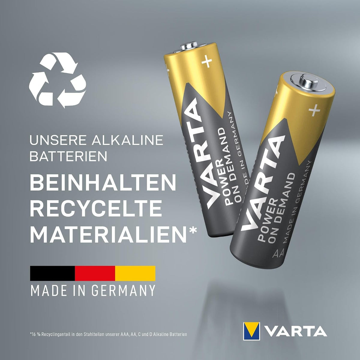 Varta Batterien AAA 100 Stück Power on Demand Alkaline 1,5 V Vorratspack