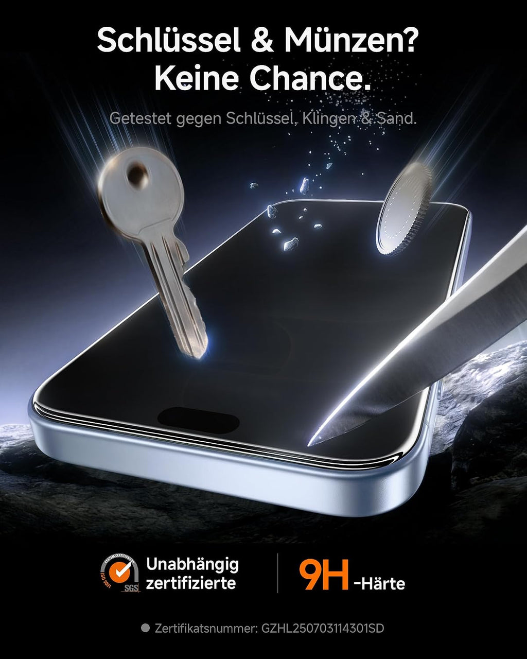 SMARTDEVIL 2 Pack Privatsphäre Schutz für iPhone 17 Panzerglas