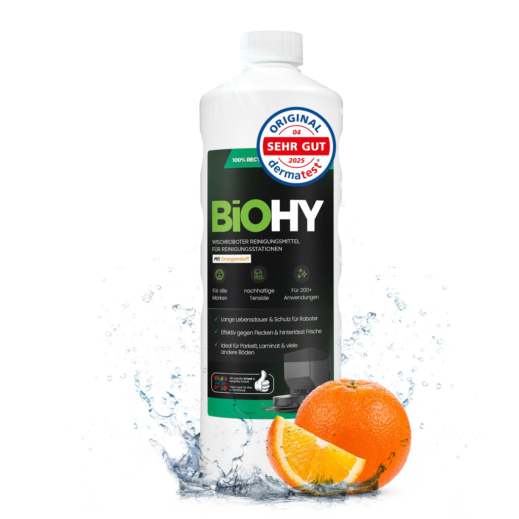 BiOHY Wischroboter Reiniger für Station mit Orangenduft (2 x 1 Liter)