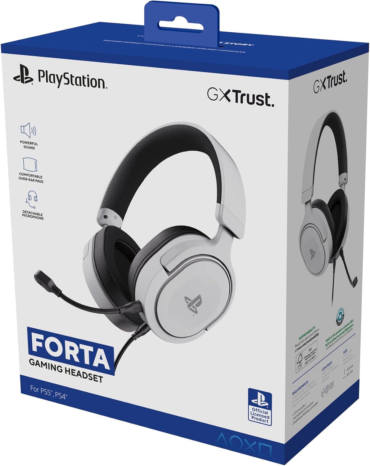 GXTrust Forta PS5 Gaming Headset Lizenziert für PlayStation 5, Weiß