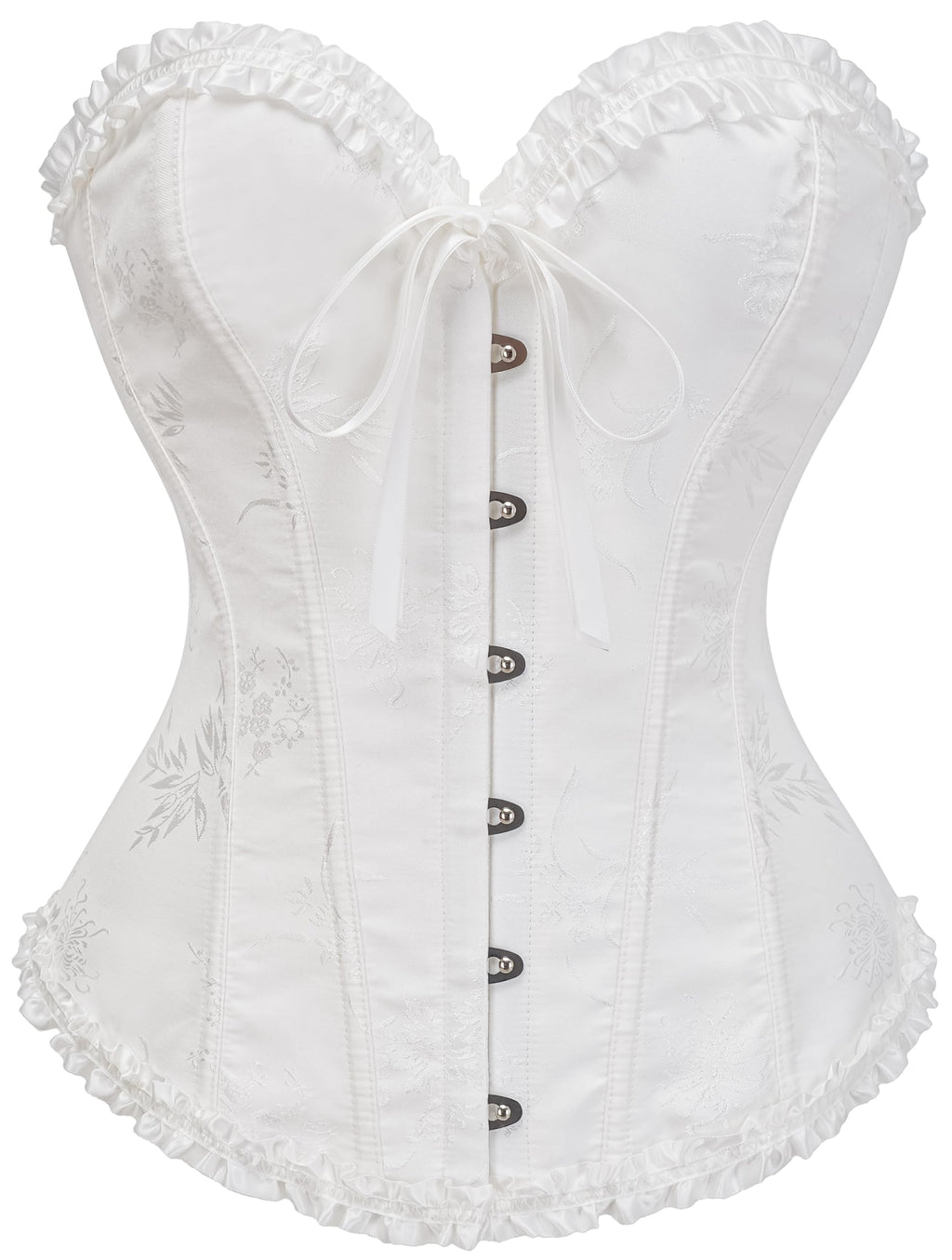 Bustier Corset Top for Women | Overbust Lace Up Waist Cincher Shapewear Lingerie