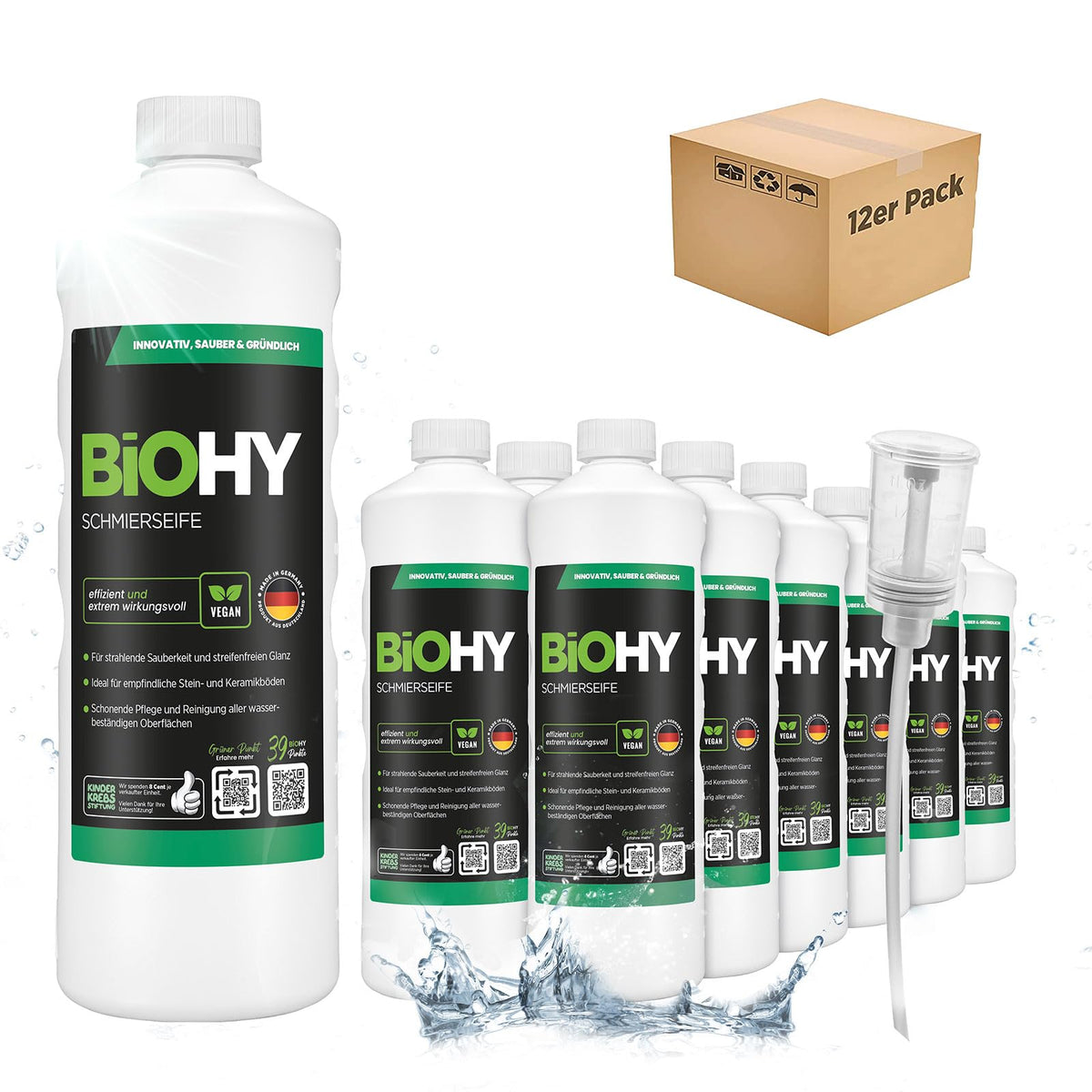 BiOHY Wischroboter Reiniger für Station mit Orangenduft (2 x 1 Liter)