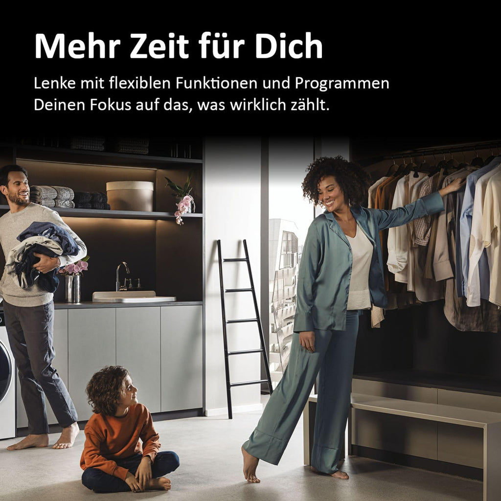 Haier Wärmepumpentrockner 9kg I G7 Serie I Klasse B I AI Power Inverter Motor, iOn Air Fresh, Pillow-Schontrommel, Automatik- & Hygiene-Programm, hOn AppI HD90-B667U1