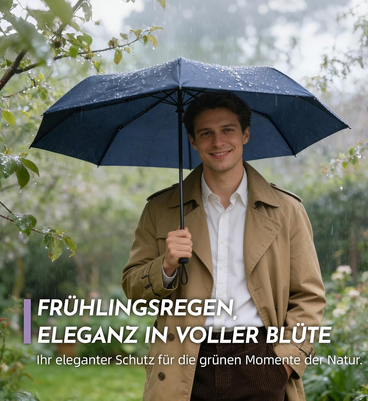LILAC Regenschirm Klein Stabil Windfest