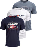 JACK & JONES Herren T-Shirt 3er Pack – Baumwolle