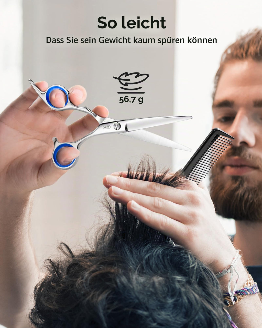 Haarschere Scharfe Friseurschere ULG 6.5 Zoll Präziser Schnitt Haarschnitt japanischer rostfrei edelstahl Rasiermesserscharf Effilierscheren