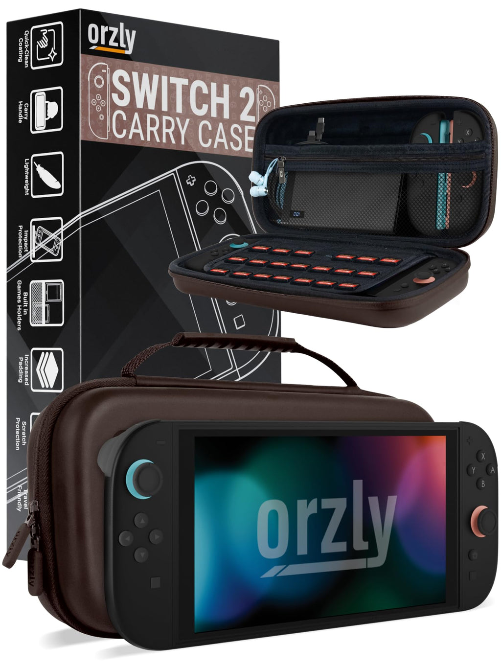 Orzly Tragetasche kompatibel mit Nintendo Switch Lite (2019) – Aufbewahrungstasche - Hartschalen Case/Hülle/Schutzhülle für die Verwendung mit der Nintendo Switch Lite Konsole & Accesoires - ROSA